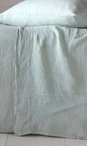 Duck Egg 100% Linen Flat Sheet