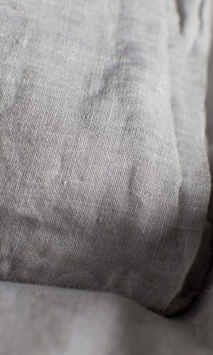 Flint Grey 100% Linen Housewife Pillowcase